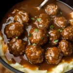 Slow Cooker Salisbury Steak Meatballs